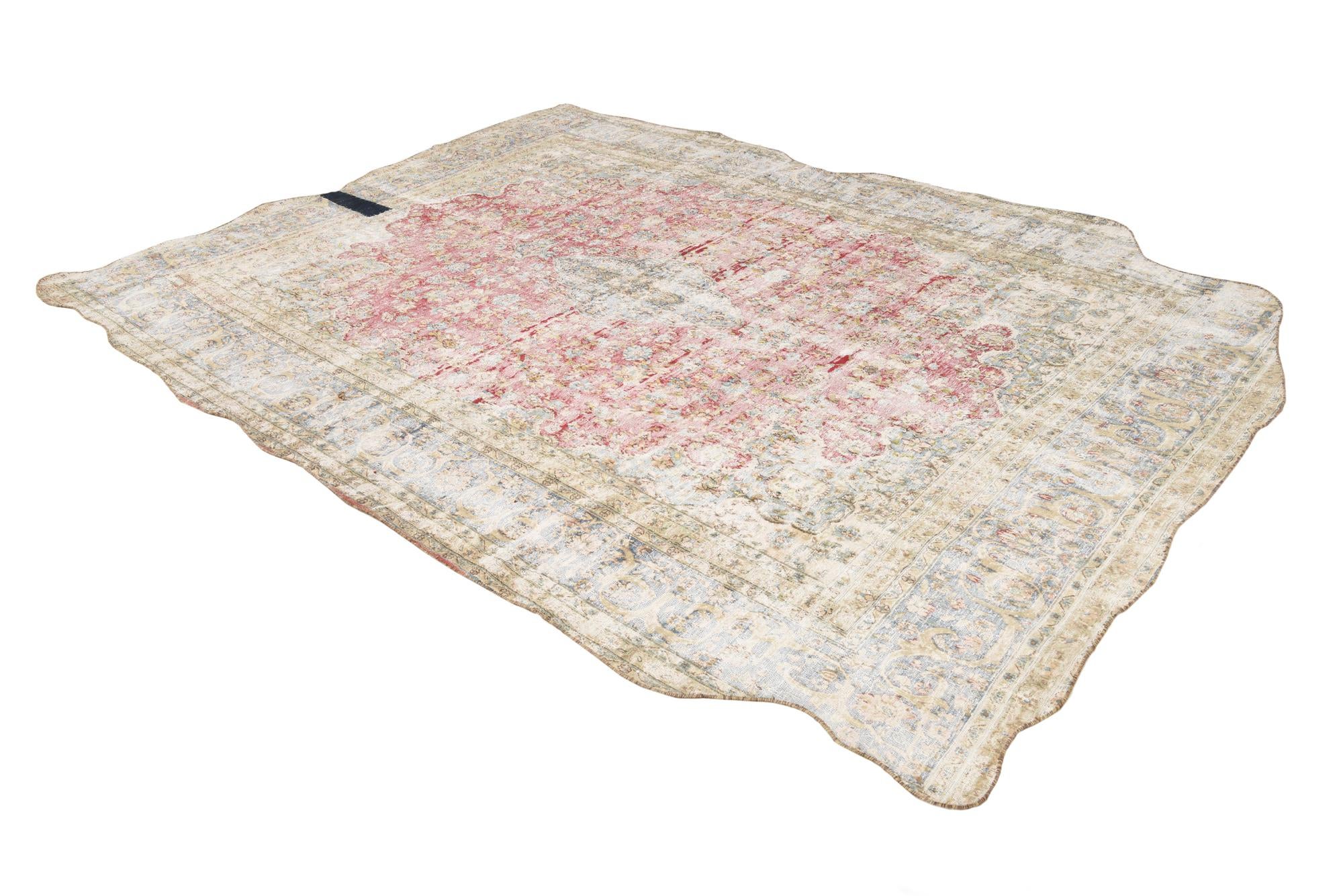 8' 7 x 11' 11 Hand Knotted Ultra Vintage Persian Wool Rug
