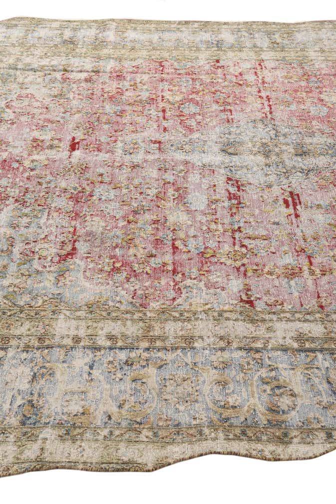 8' 7 x 11' 11 Hand Knotted Ultra Vintage Persian Wool Rug