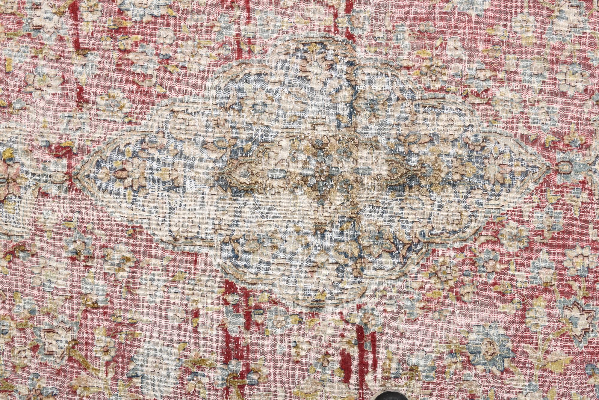 8' 7 x 11' 11 Hand Knotted Ultra Vintage Persian Wool Rug