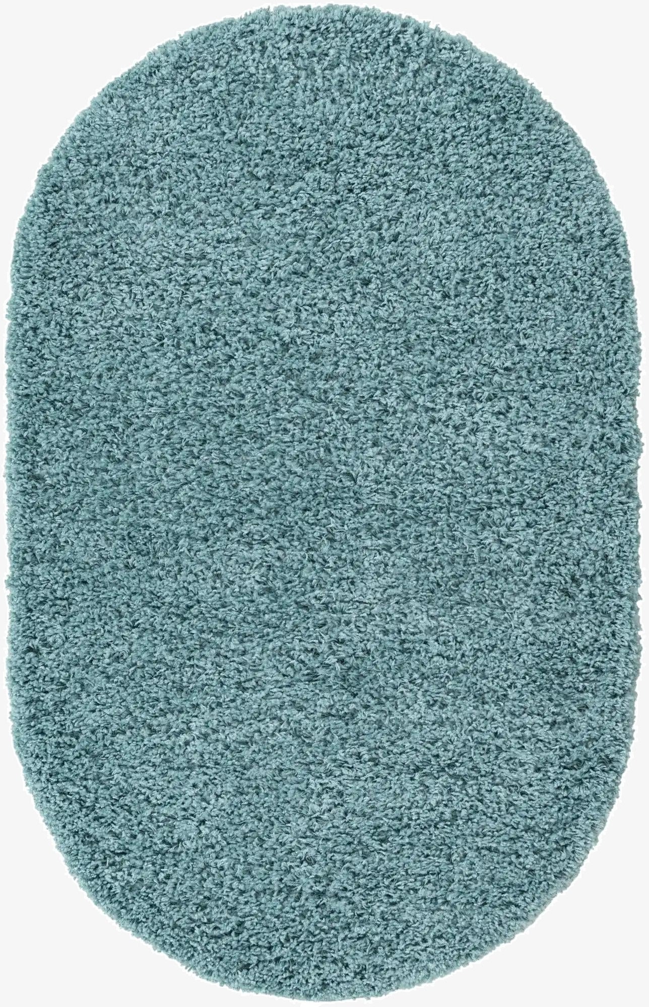 Primary image 3' x 5' 3 Solid Shag Oval Rug