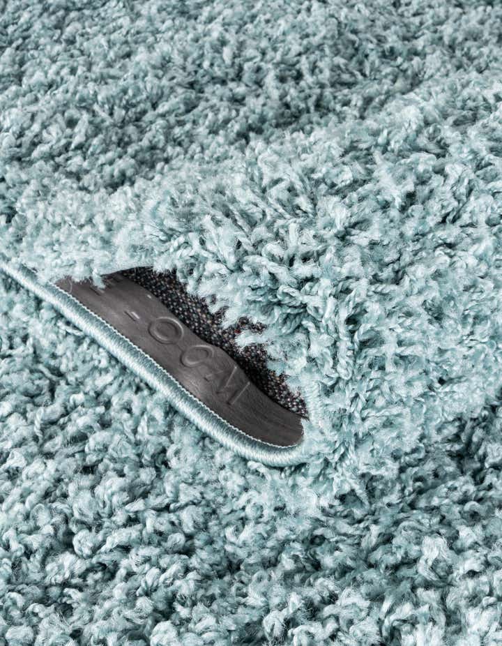 5' 3 x 5' 3 Solid Shag Round Rug