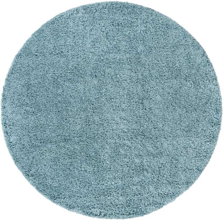 7' x 7' Solid Shag Round Rug