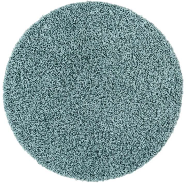3' x 3' Solid Shag Round Rug