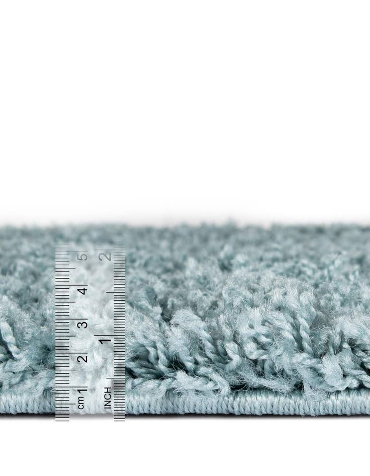 Detail image of 2' x 6' Solid Shag Runner Rug