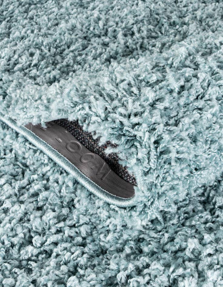 Detail image of 2' x 6' Solid Shag Runner Rug