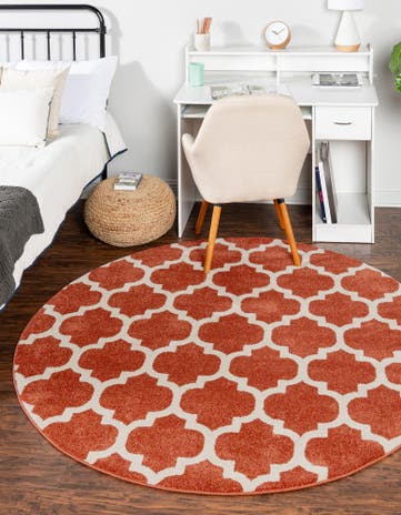 8' x 8' Trellis Round Rug
