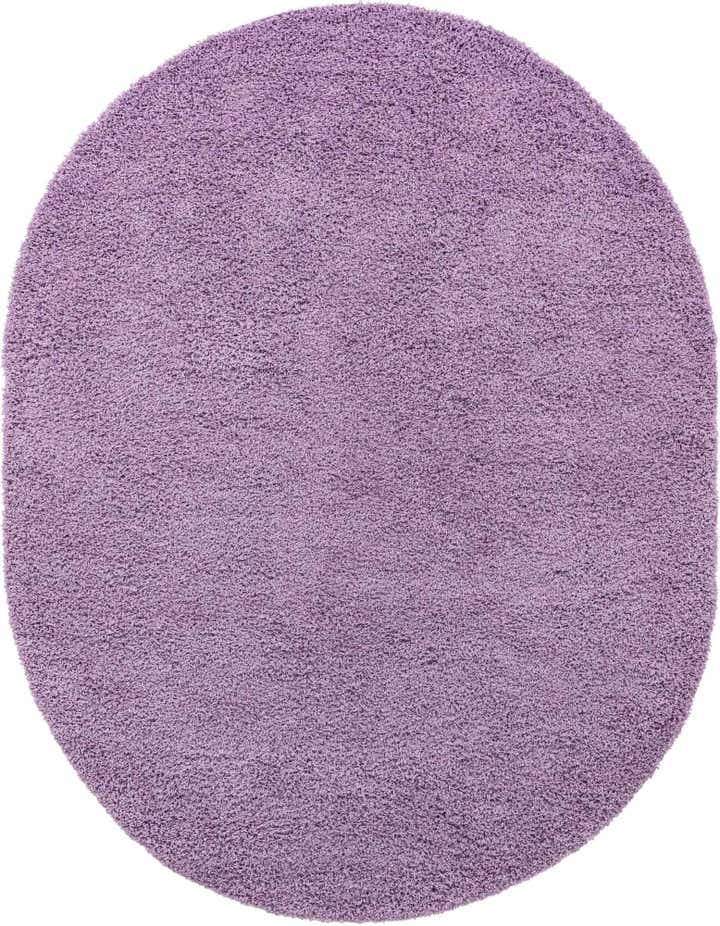 7' 10 x 10' Solid Shag Oval Rug