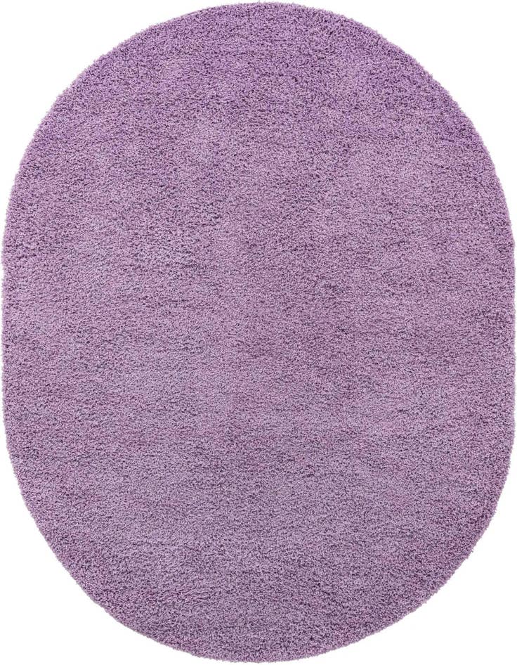 Detail image of 7' 10 x 10' Solid Shag Oval Rug