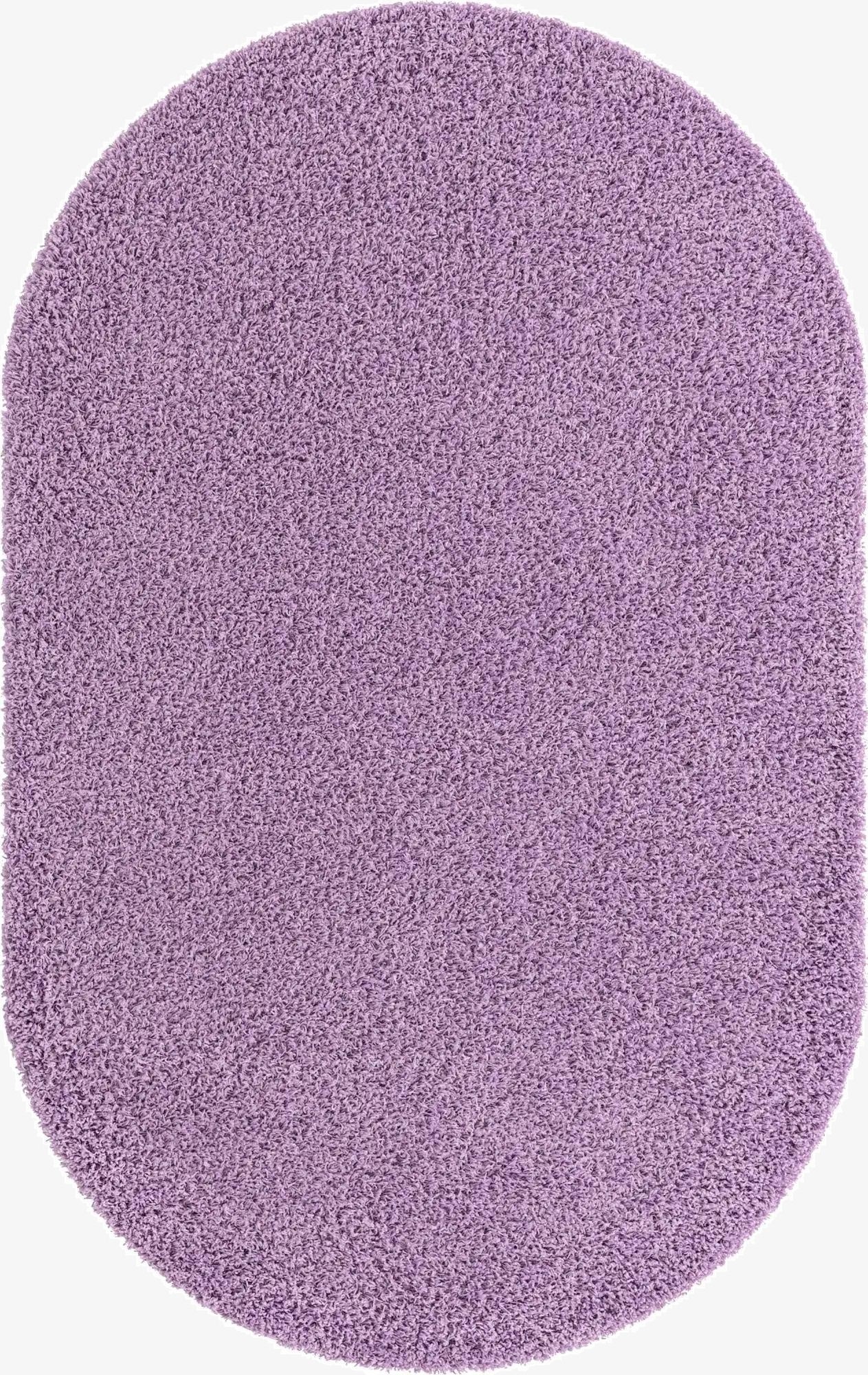 Primary image 5' 3 x 8' Solid Shag Oval Rug