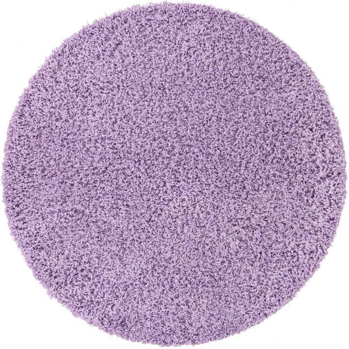 4' x 4' Solid Shag Round Rug