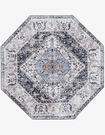 5' x 5' Washable Yara Octagon Rug