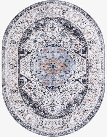 7' 10 x 10' Washable Yara Oval Rug