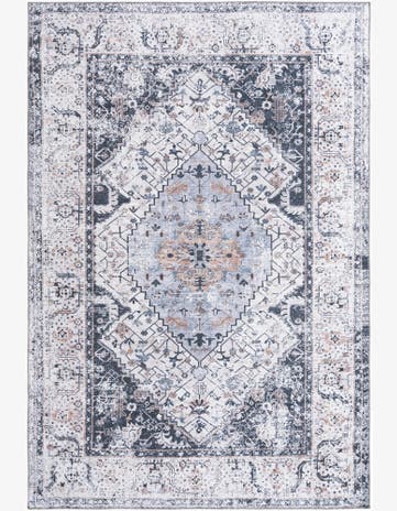 Linen Charcoal Washable Yara Rug
