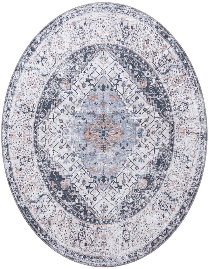 Detail image of 7' 10 x 7' 10 Washable Yara Round Rug