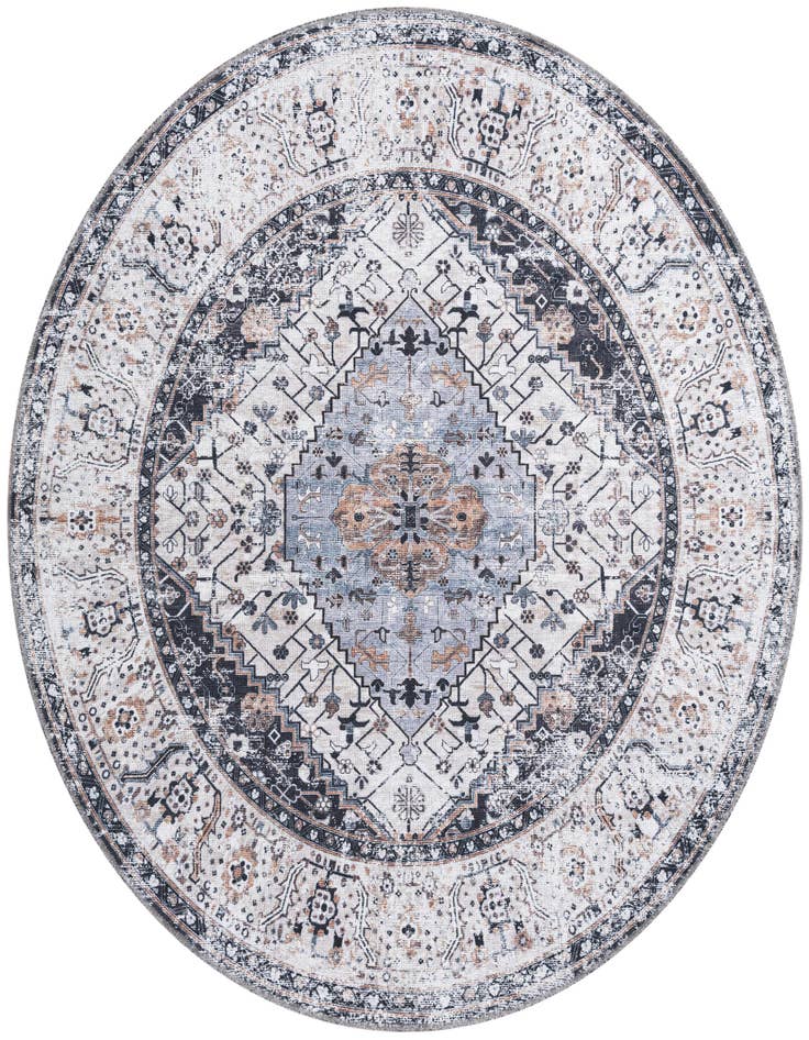 Detail image of 6' x 6' Washable Yara Round Rug