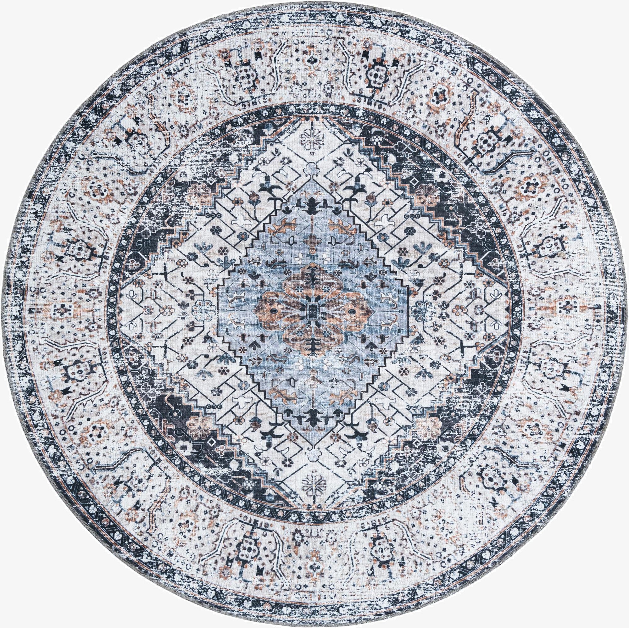 7' 1 x 7' 1 Yara Round Rug