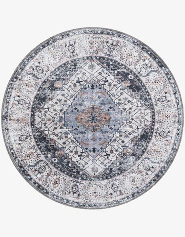 4' x 4' Washable Yara Round Rug