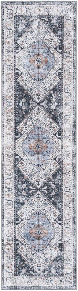 Detail image of 2' 7 x 10' Washable Yara Runner Rug