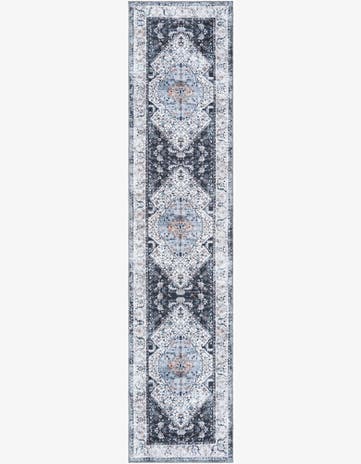 Linen Charcoal Yara Runner Rug