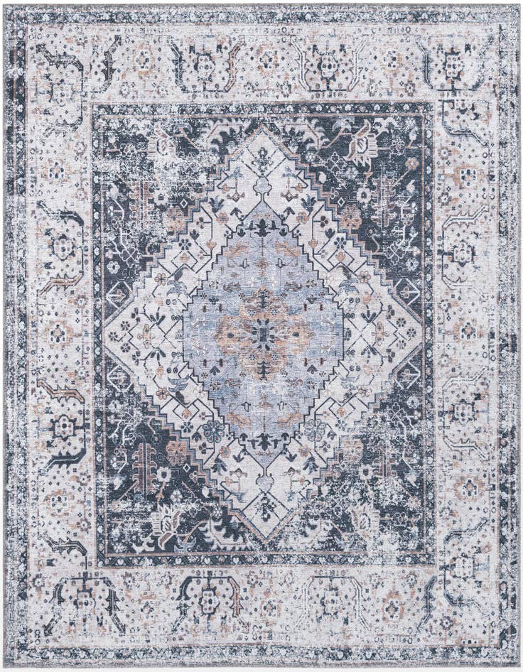 Detail image of 5' x 5' Washable Yara Square Rug