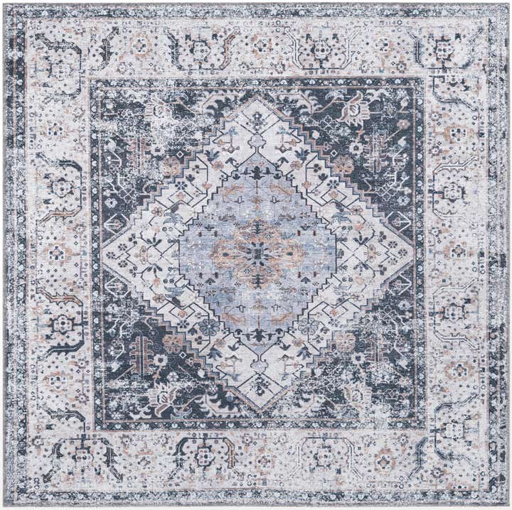 5' x 5' Washable Yara Square Rug