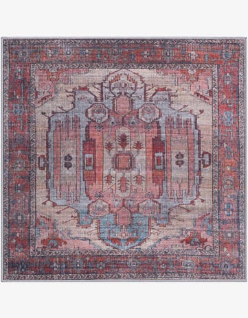 Luther · Medallion rug, red and blue
