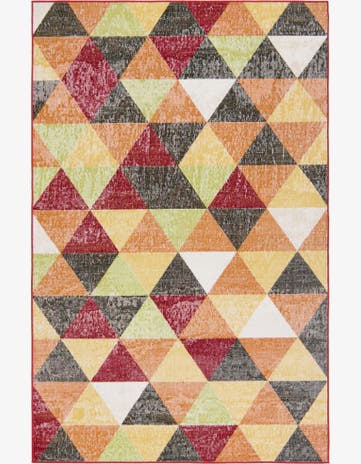 5' 3 x 8' Luttrell · Geometric triangle rug, multicolor