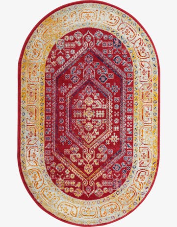 Magenta Aurelia Oval Rug