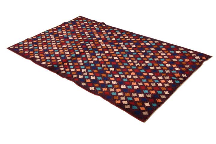 3' 8 x 6' 2 Hand Knotted Balouch Wool Rug
