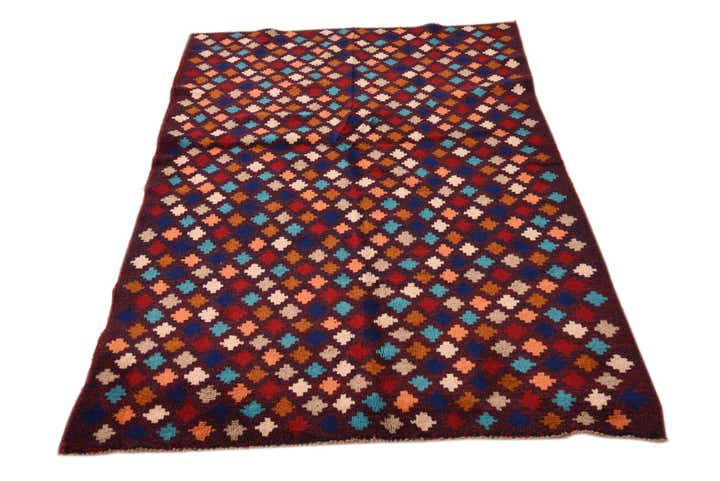 3' 8 x 6' 2 Hand Knotted Balouch Wool Rug