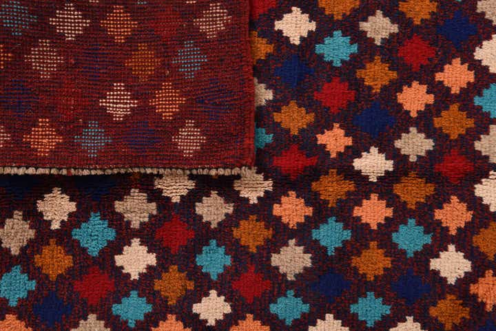 3' 8 x 6' 2 Hand Knotted Balouch Wool Rug