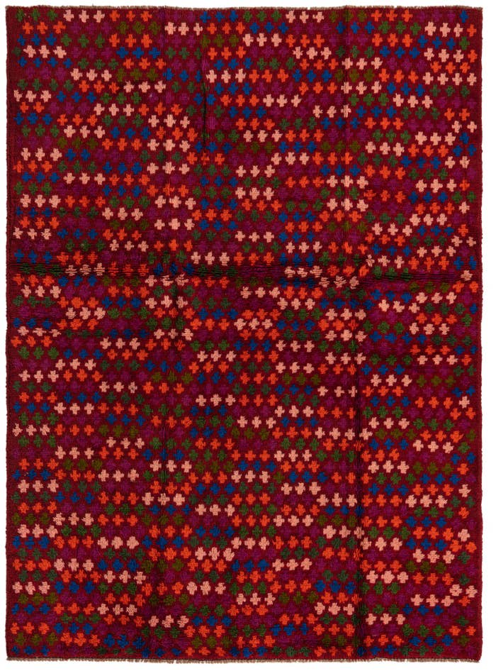 Detail image of 4' 2 x 5' 10 Hand Knotted Balouch Wool Rug