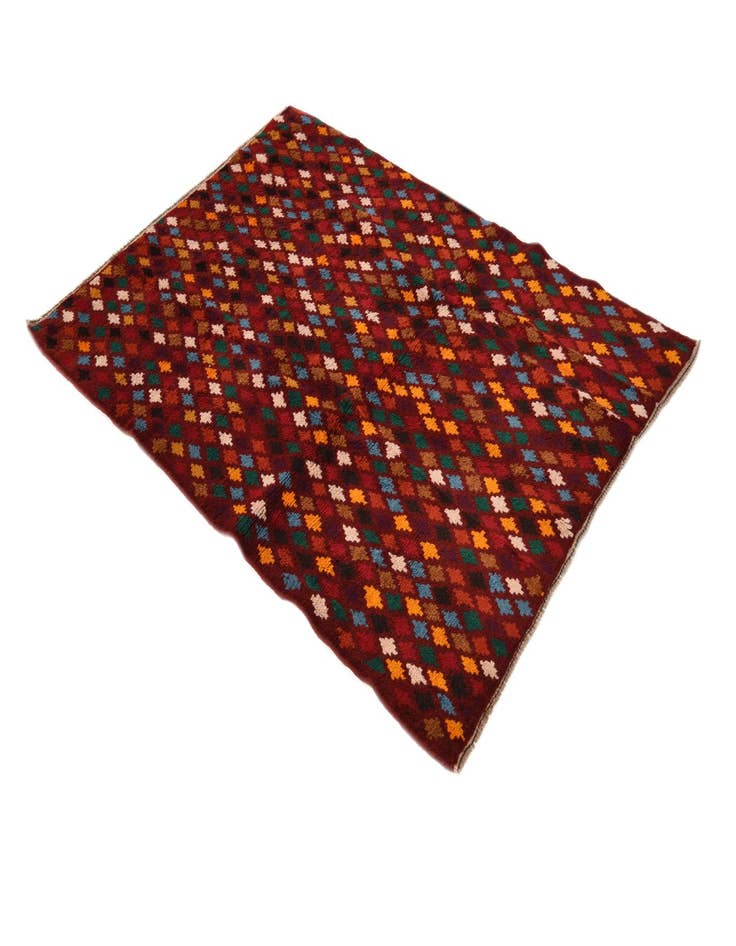 Detail image of 4' 1 x 5' 8 Hand Knotted Balouch Wool Rug