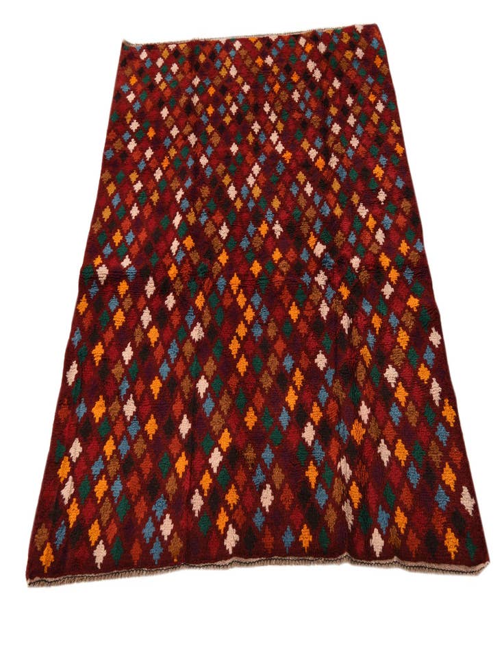 Detail image of 4' 1 x 5' 8 Hand Knotted Balouch Wool Rug