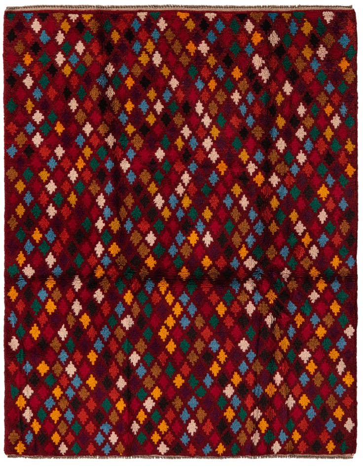 Detail image of 4' 1 x 5' 8 Hand Knotted Balouch Wool Rug