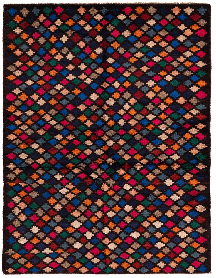 Detail image of 3' 9 x 6' Hand Knotted Balouch Wool Rug