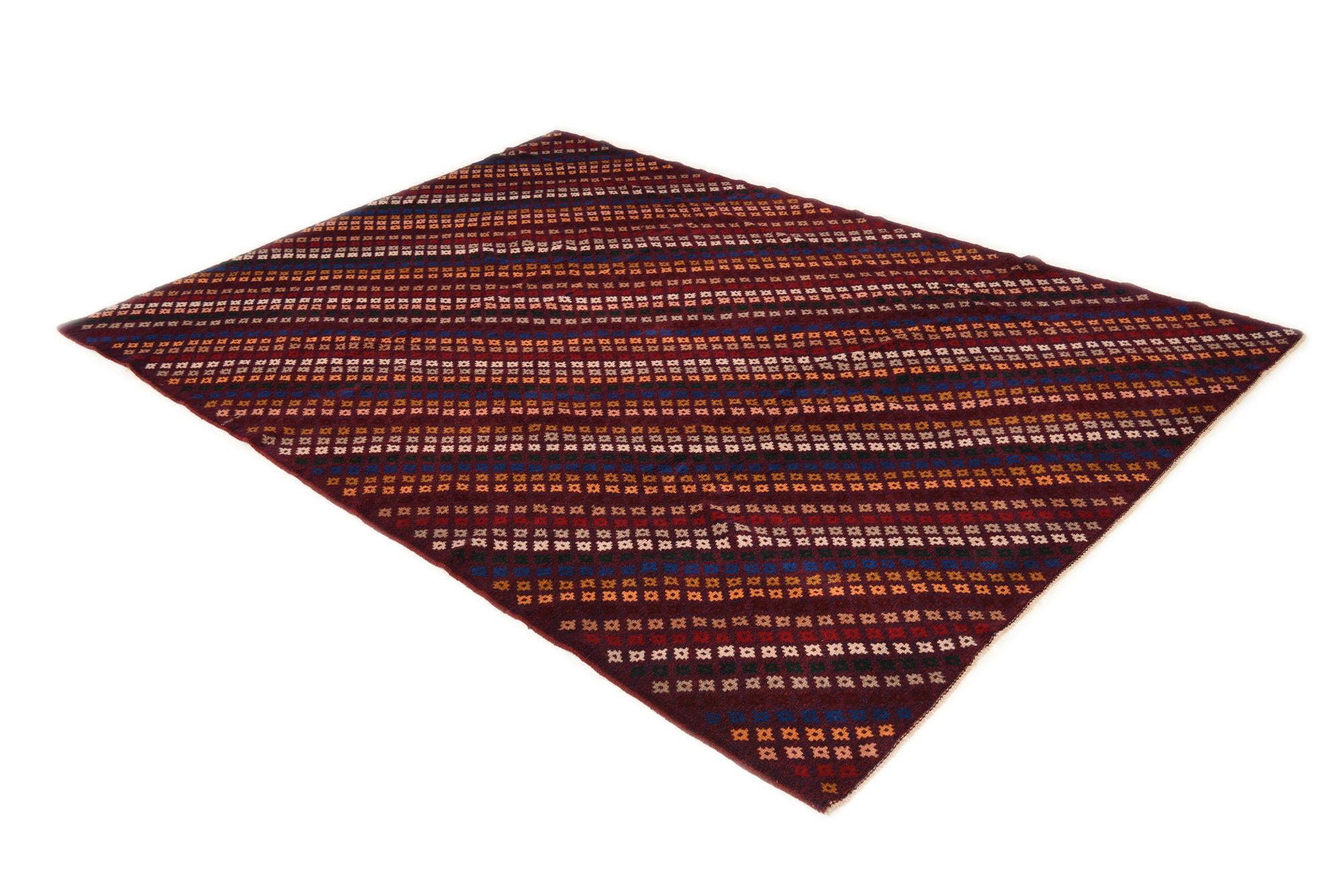 7' x 9' 9 Hand Knotted Balouch Wool Rug