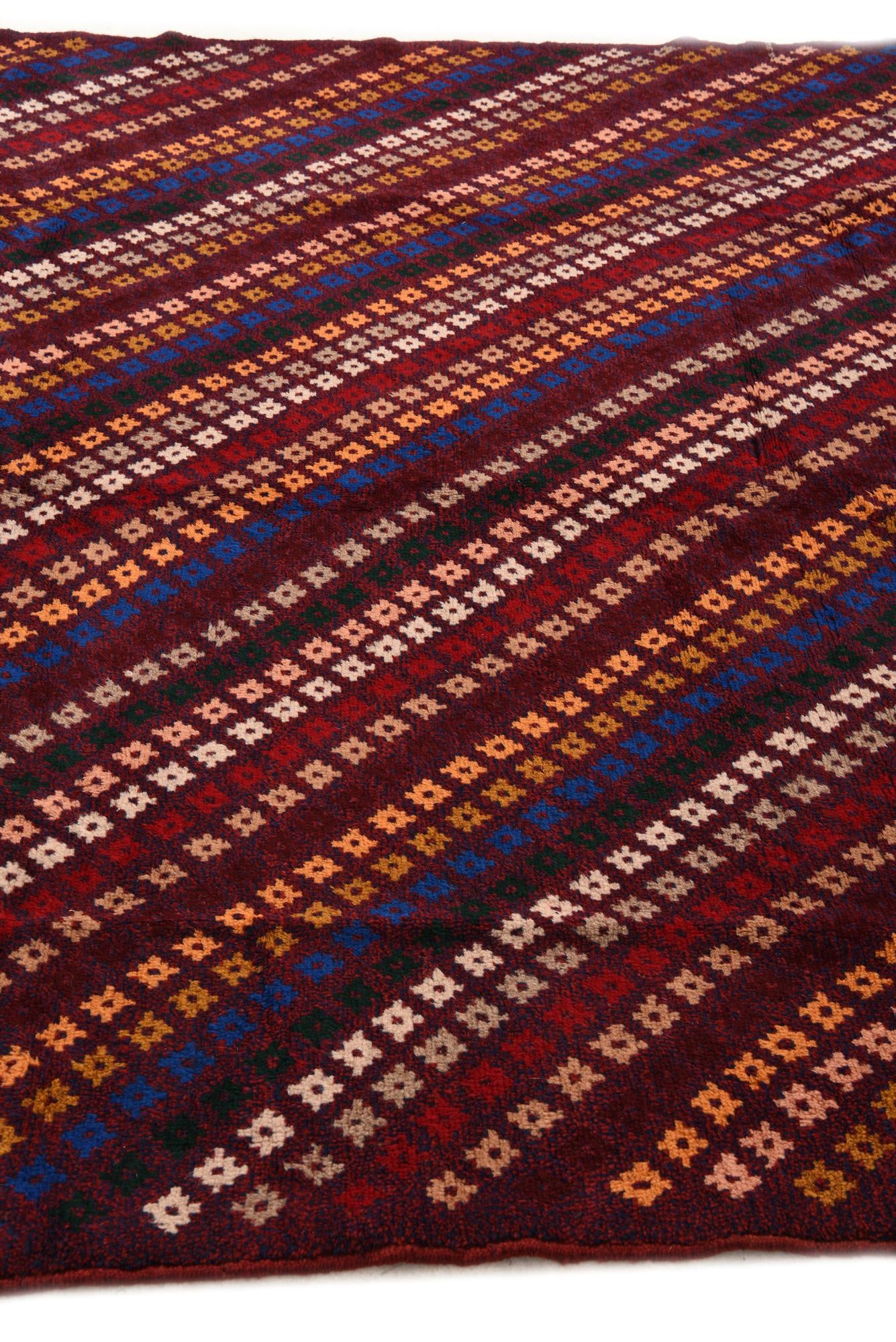 7' x 9' 9 Hand Knotted Balouch Wool Rug