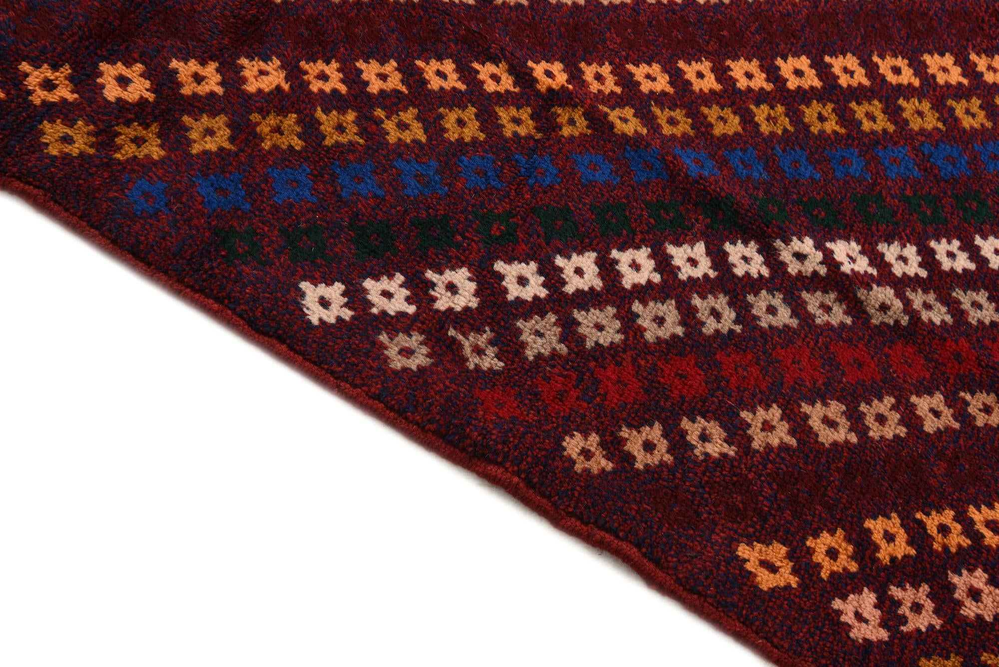 7' x 9' 9 Hand Knotted Balouch Wool Rug