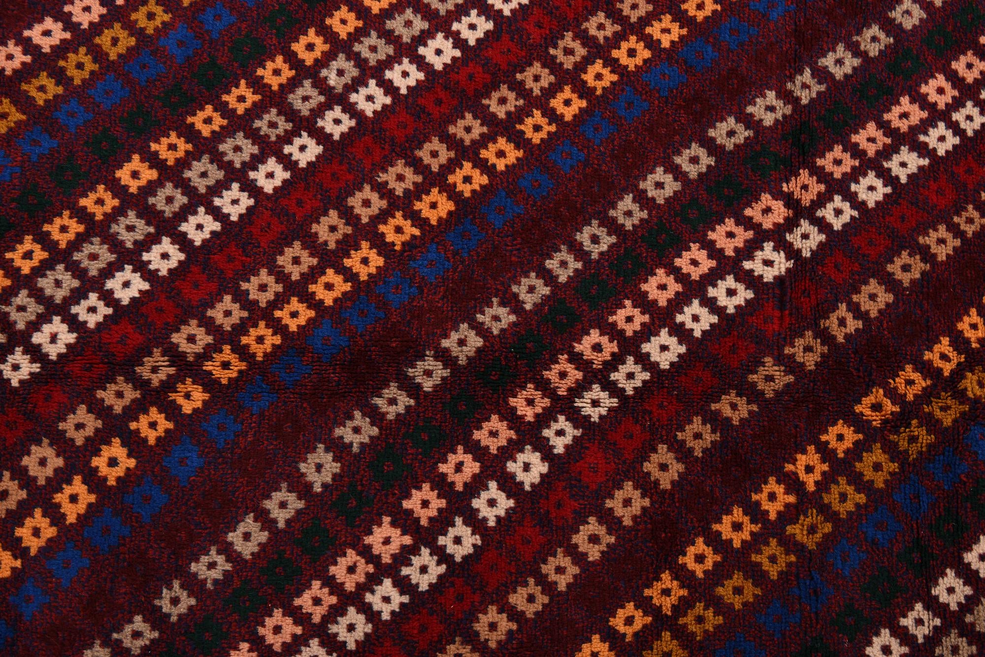 7' x 9' 9 Hand Knotted Balouch Wool Rug