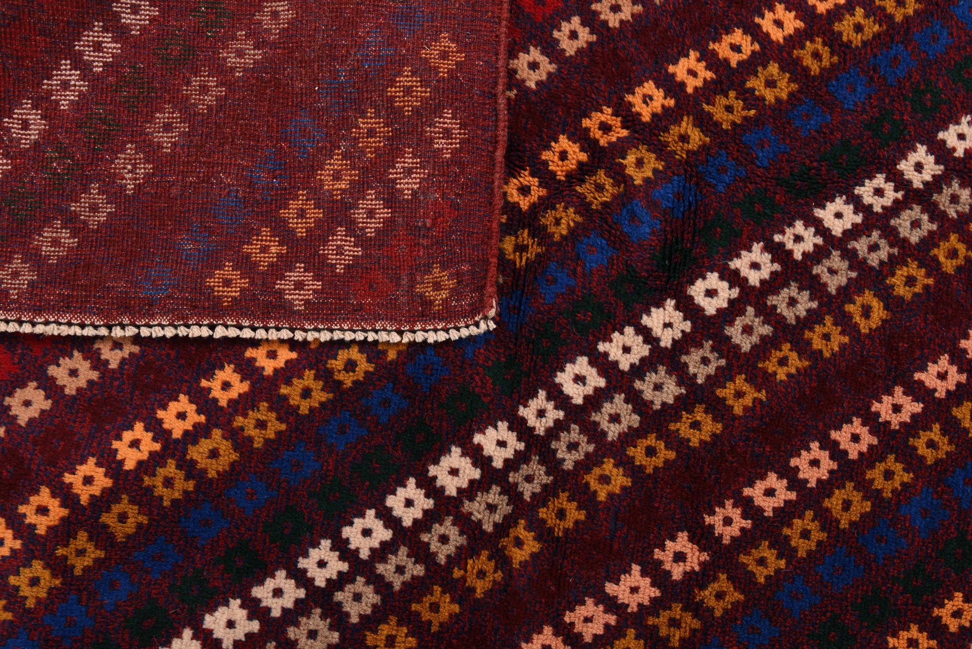 7' x 9' 9 Hand Knotted Balouch Wool Rug