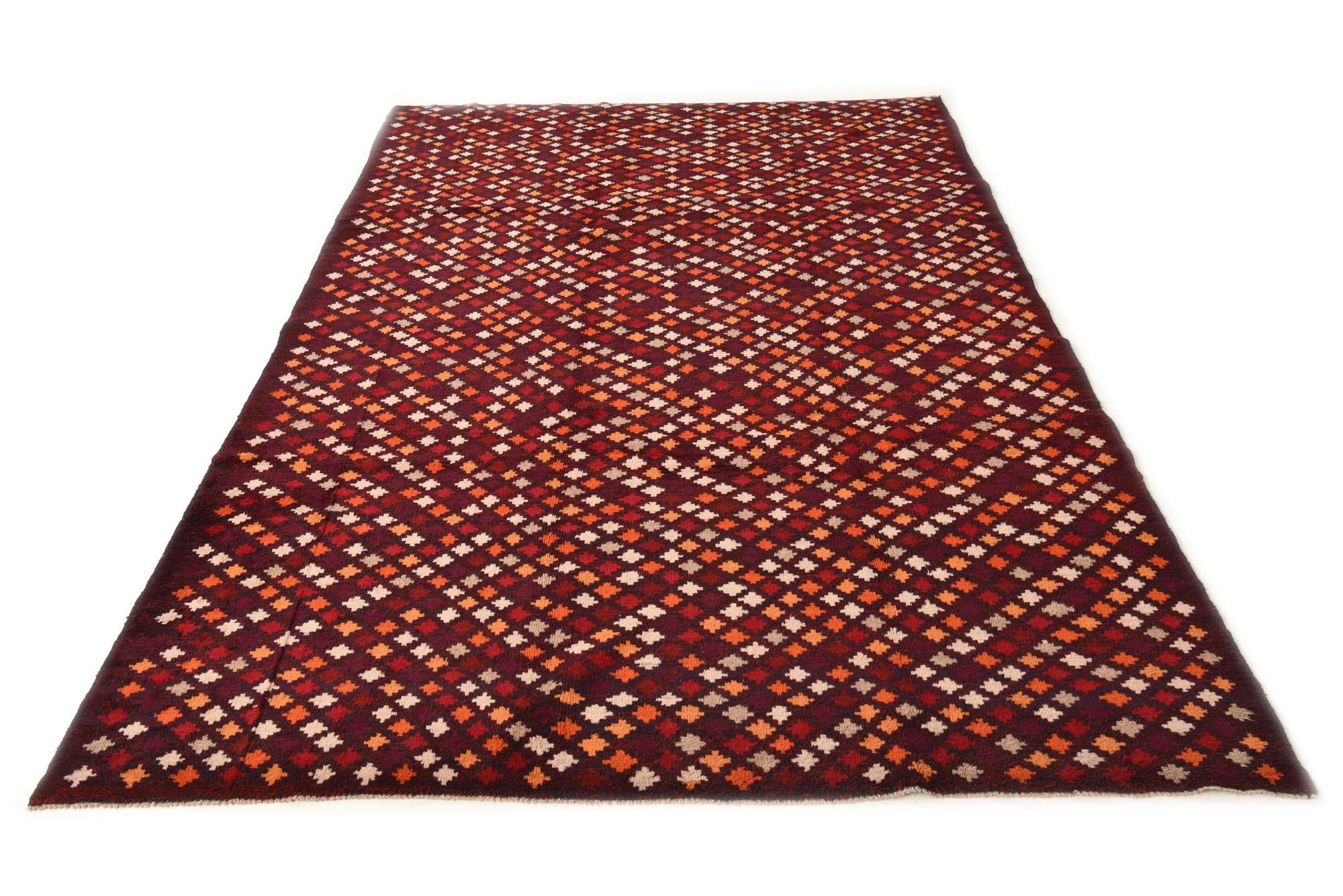 6' 8 x 10' 2 Hand Knotted Balouch Wool Rug