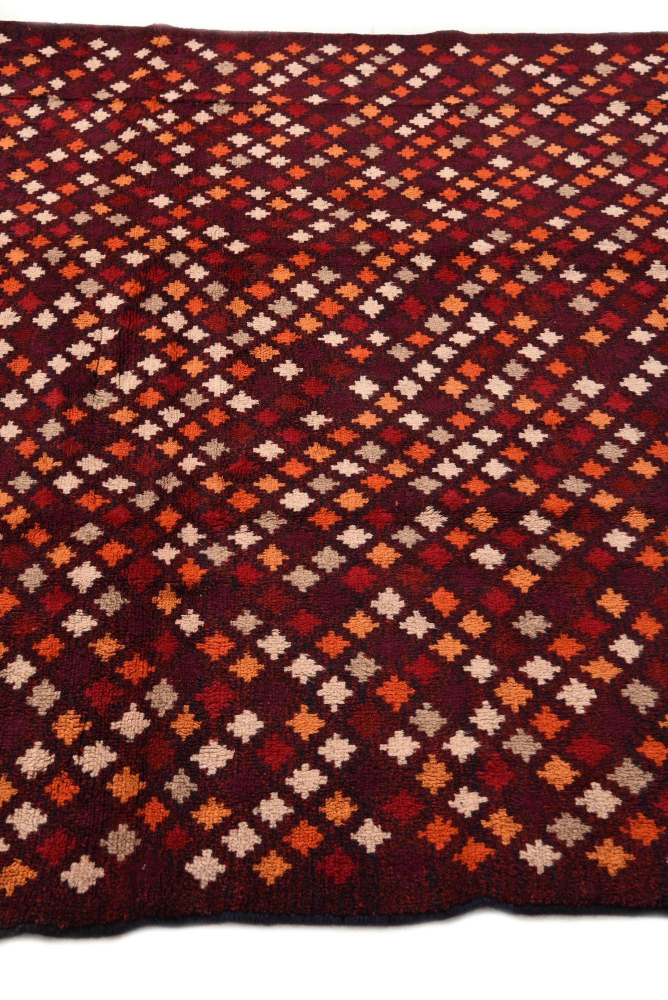 6' 8 x 10' 2 Hand Knotted Balouch Wool Rug