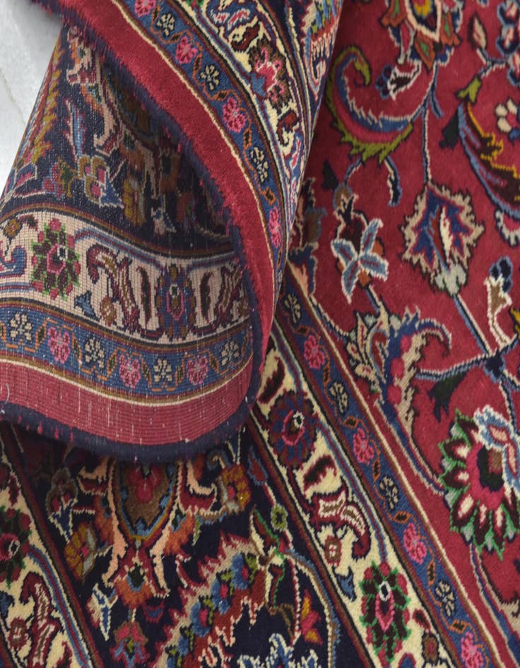 Detail image of 9' 10 x 12' 9  Hand Knotted Birjand Persian Wool Rug