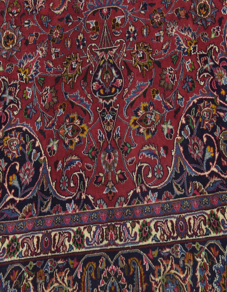 Detail image of 9' 10 x 12' 9  Hand Knotted Birjand Persian Wool Rug