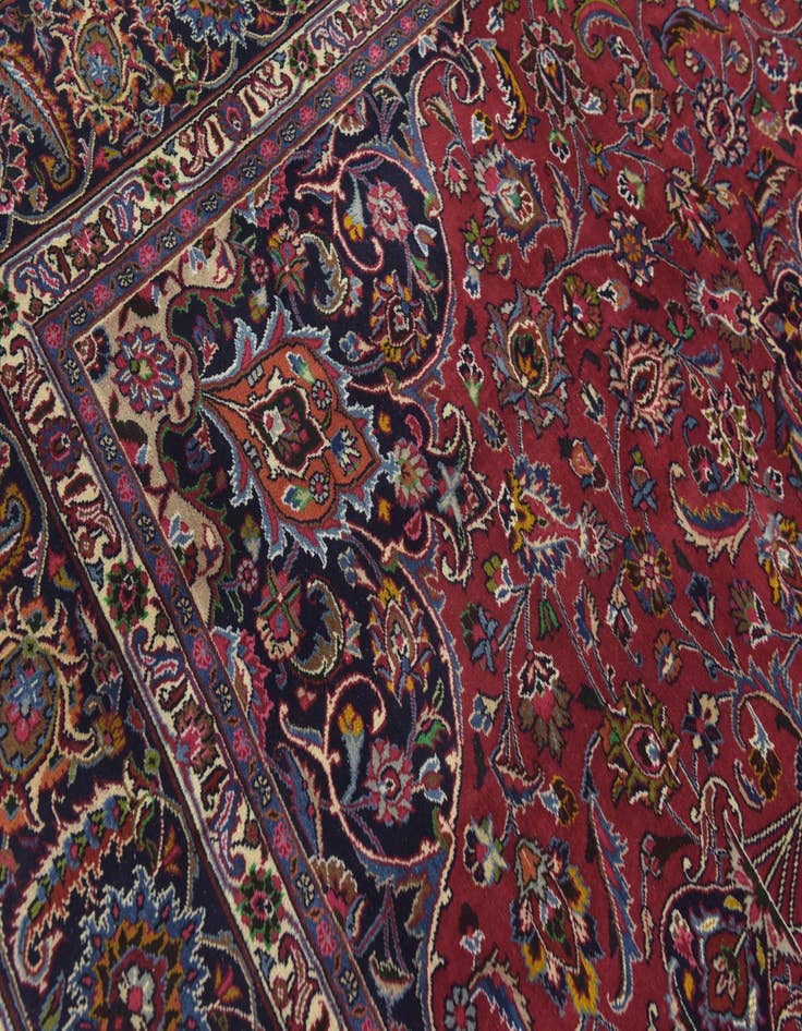 Detail image of 9' 10 x 12' 9  Hand Knotted Birjand Persian Wool Rug