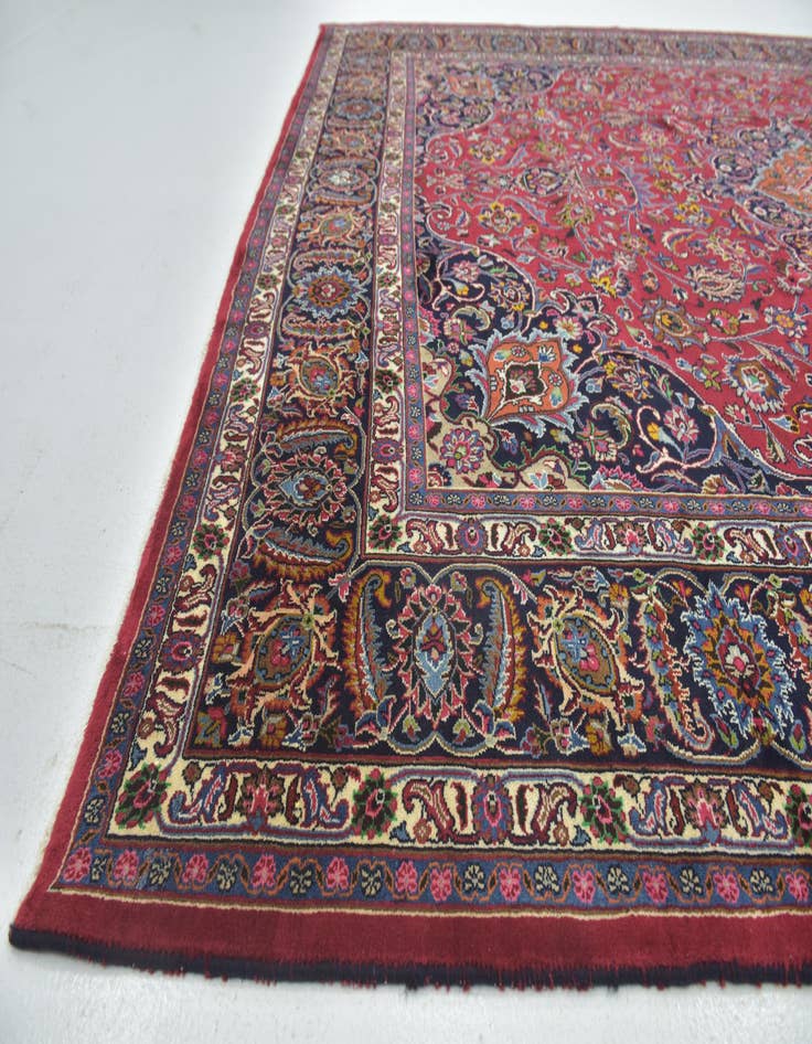 Detail image of 9' 10 x 12' 9  Hand Knotted Birjand Persian Wool Rug