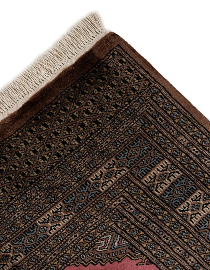 Detail image of 5' 4 x 8' 5  Hand Knotted Bokhara Oriental Wool Rug