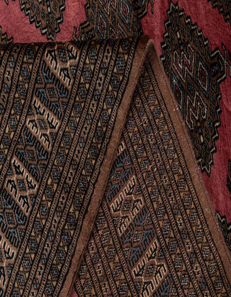 Detail image of 5' 4 x 8' 5  Hand Knotted Bokhara Oriental Wool Rug