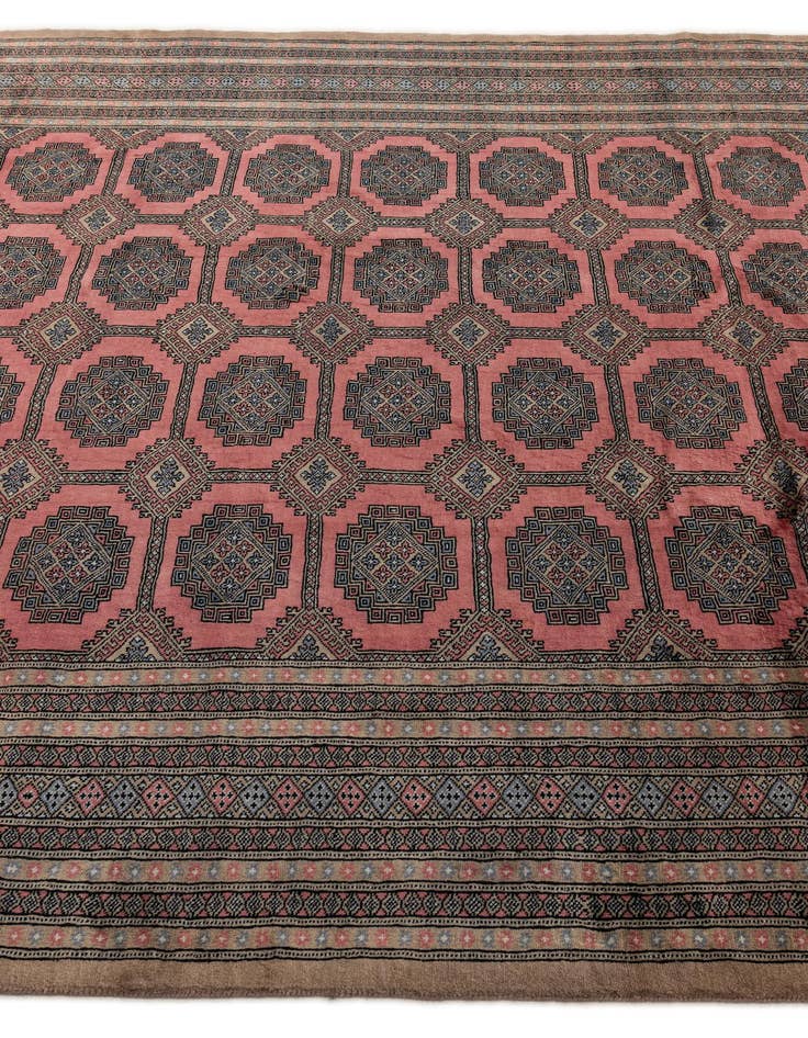 Detail image of 8' 5 x 9' 11  Hand Knotted Bokhara Oriental Wool Rug